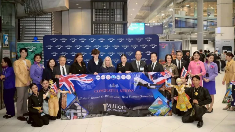 Thailand welcomes one millionth UK visitor as long haul tourism hits record high