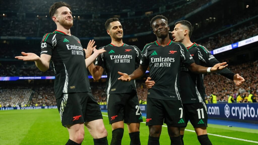 Arsenal stun Real Madrid 2–1 to reach first Champions League semifinal since 2009