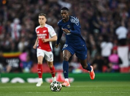 Dembele's early strike seals 1-0 PSG victory over Arsenal in Champions League semi-final