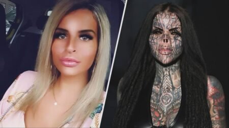 Horn implants tattoos and nose removed Womans extreme body transformation stuns the world