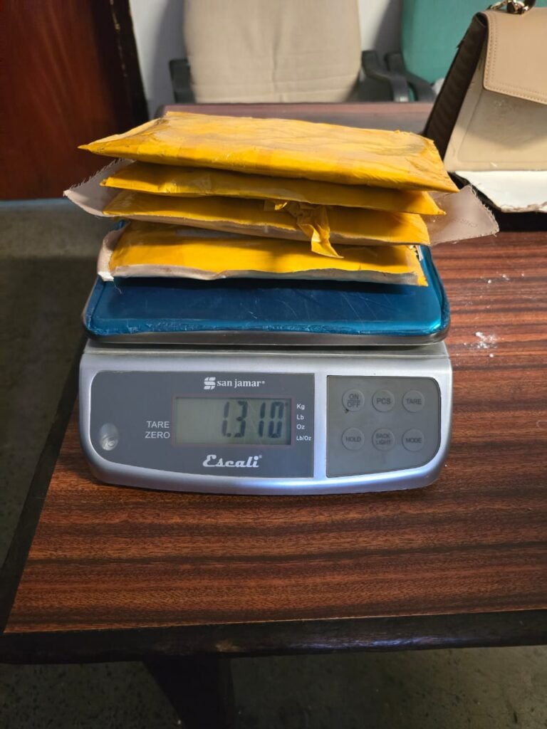 Kenyan woman arrested at JKIA attempting to smuggle 1.3kg of cocaine en-route to India