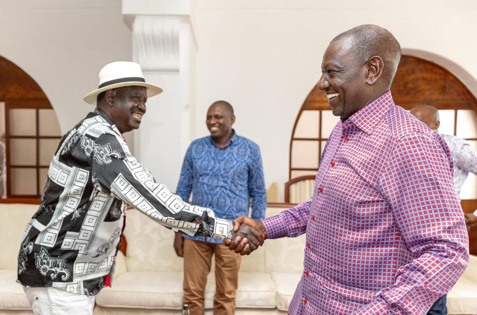 Raila Odinga handshake with William Ruto
