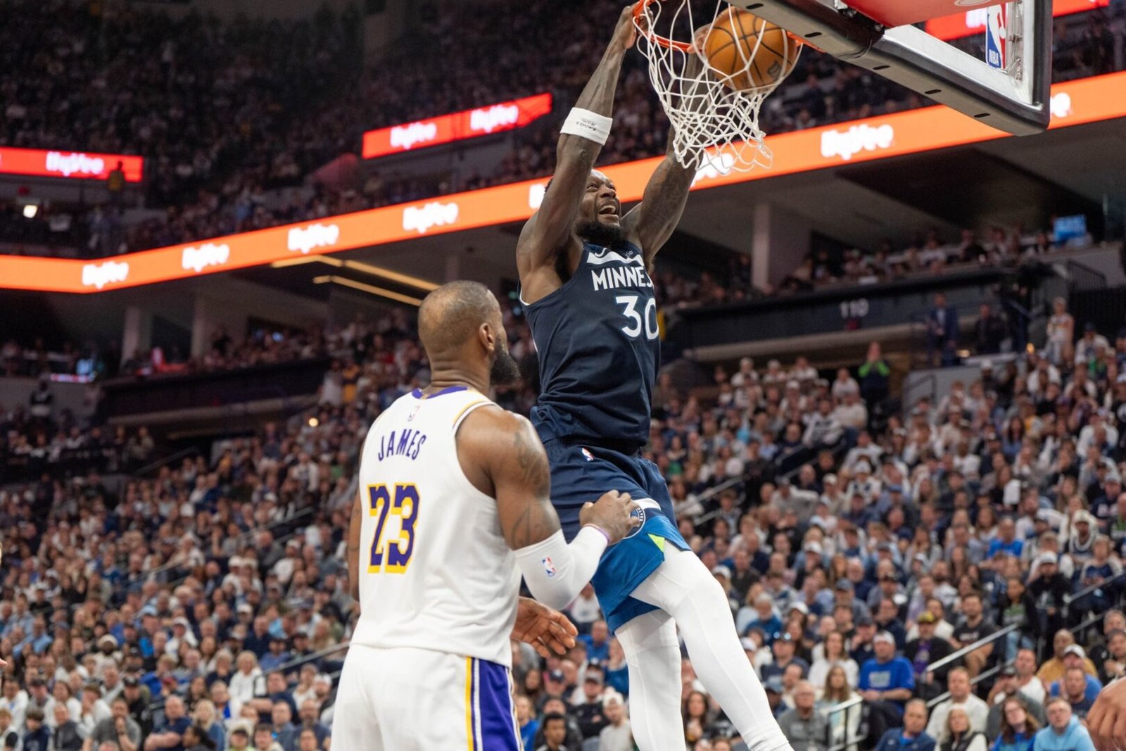 Timberwolves sweep Lakers aside to seal first-round NBA playoffs victory