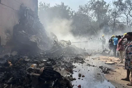 London-bound Air India plane with 242 aboard crashes after take-off in India