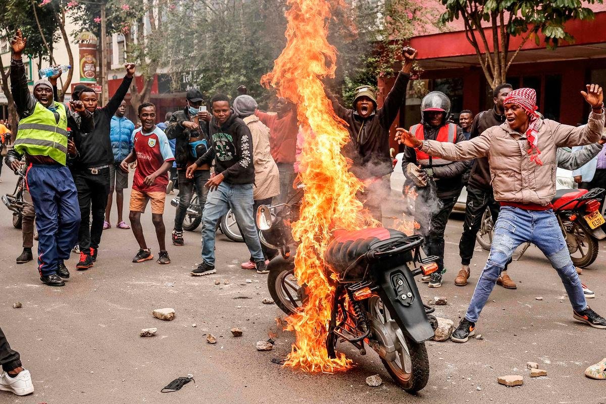Motorbike-riding ‘goons’ attack Kenya protesters