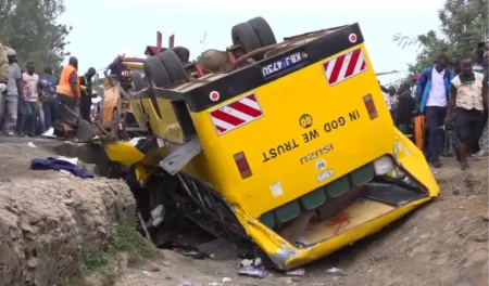 25 people killed after school bus ferrying mourners rolls in Kisumu