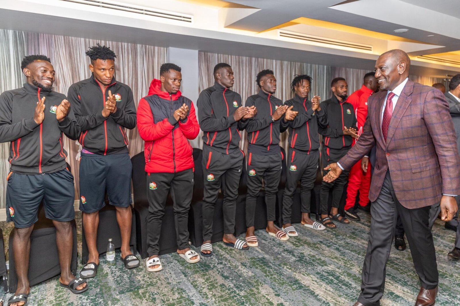 President William Ruto meets Harambee Stars