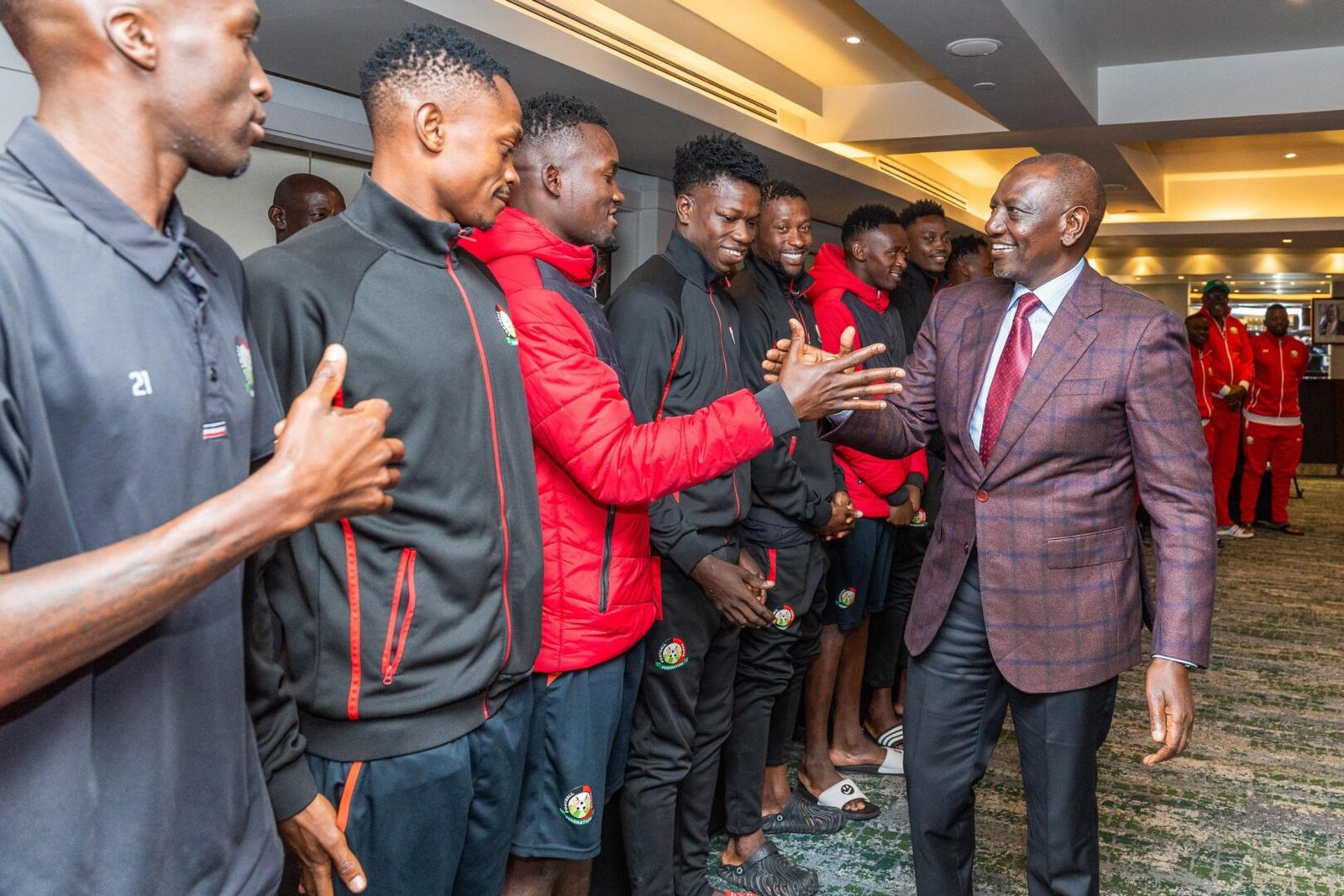 President William Ruto meets Harambee Stars