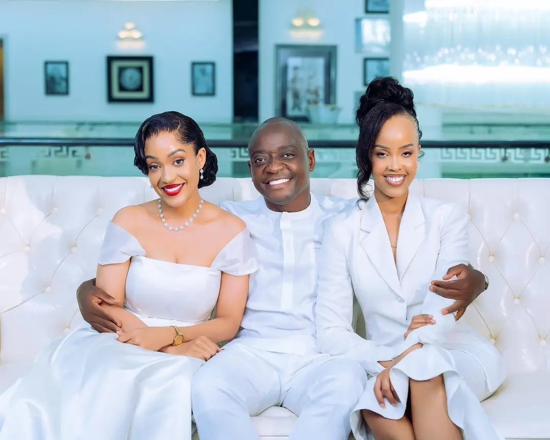 Ugandan tycoon Hamis Kiggundu showcases opulent family portraits with wives, 11 children