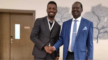 Bobi Wine pays tribute to Raila Odinga, hails him as an African giant for freedom Bobi Wine pays tribute to Raila Odinga