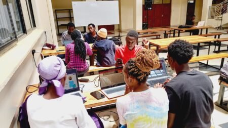 Google launches free AI Pro Premium plan for African university students African students in a computer lab representing Google’s free 12-month AI Pro Premium program to boost digital transformation and higher education across Africa.