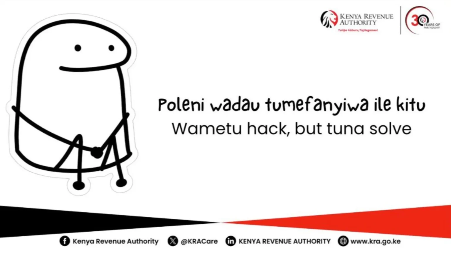 Kenya Revenue Authority KRA official Twitter X account hacked and renamed StandsX after cyberattack.