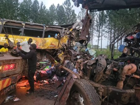 Police revise Kampala–Gulu highway bus crash death toll from 63 to 46 Police revise Kampala–Gulu highway bus crash death toll from 63 to 46