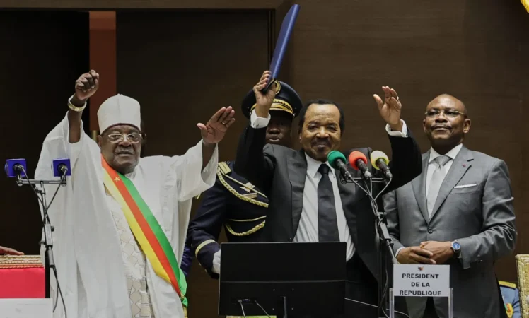 Cameroons 92 year old president Paul Biya sworn in for eighth term