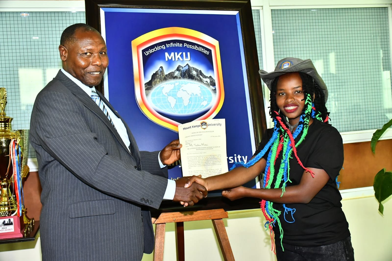 MKU awards full scholarship to environmental trailblazer Truphena Muthoni
