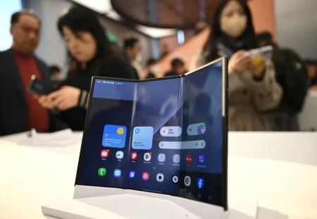 Samsung unveils first multi-folding phone as competition set to heat up Samsung unveils first multi-folding phone as competition set to heat up