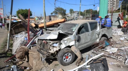 Governor Wamatangi businesses near Nyayo Stadium demolished amid land dispute
