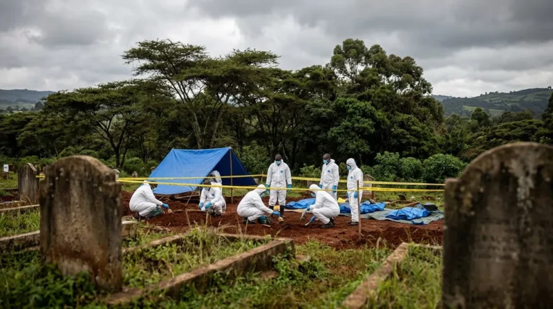 33 bodies, mostly children, exhumed from suspected mass grave in Kericho