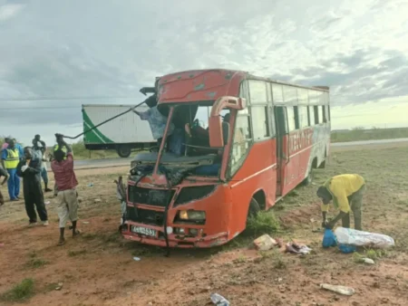 Six killed in bus–trailer collision on Nairobi–Mombasa highway