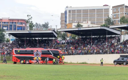 Ruto gives Shabana FC bus, launches Gusii Stadium upgrade during Kisii tour Ruto gives Shabana FC bus, launches Gusii Stadium upgrade during Kisii tour