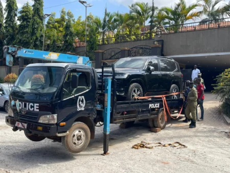 Anita Among probe deepens as more luxury cars seized from Nakasero home Anita Among probe deepens as more luxury cars seized from Nakasero residence