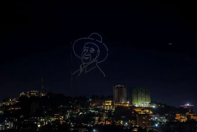 Kampala stunned as NRM drones spell out power message ahead of Museveni swearing-in