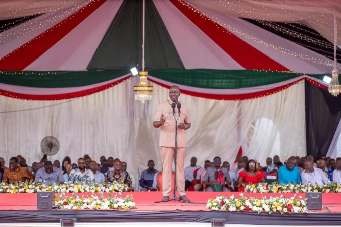 Security breach at Kilifi event as man charges at President Ruto Security breach at Kilifi event as man charges at President Ruto
