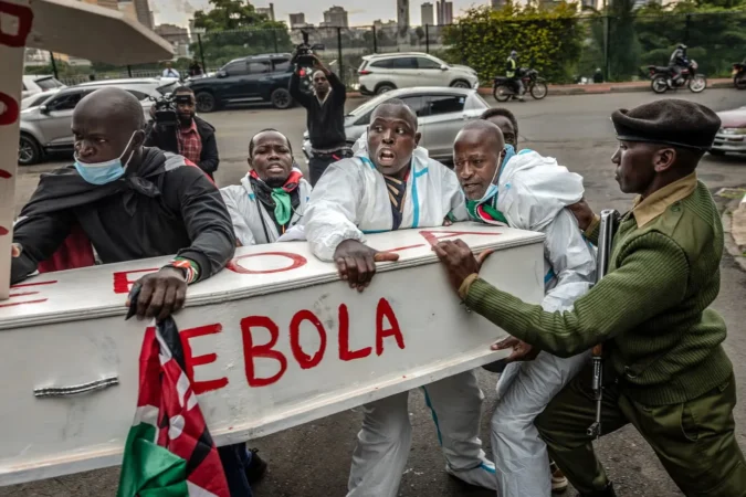 Police arrest protesters opposing US Ebola quarantine project in Kenya Police arrest protesters opposing US Ebola quarantine project in Kenya