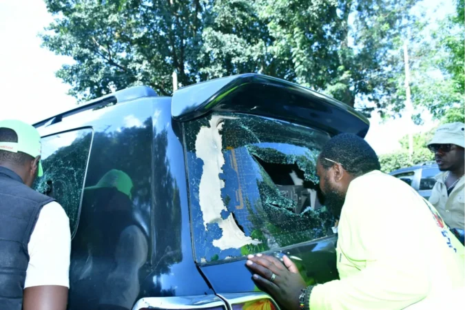 Gachagua’s convoy attacked in Nakuru as opposition blames ‘goons’ Gachagua’s convoy attacked in Nakuru as opposition blames ‘goons’