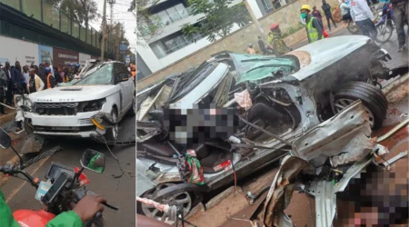 Two killed after Range Rover crashes into motorcycle on Nairobi’s Riverside Drive Two killed after Range Rover crashes into motorcycle on Nairobi’s Riverside Drive