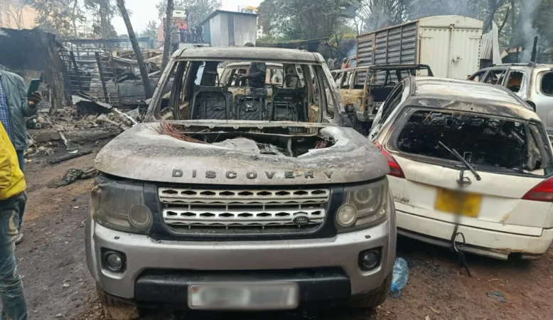Over 50 vehicles damaged after fire ravages garage in Kilimani