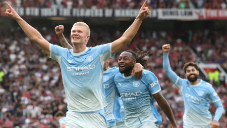 Ten-man Man City beat Man United 1-0 as Haaland seals Old Trafford win Ten-man Man City beat Man United 1-0 as Haaland seals Old Trafford win